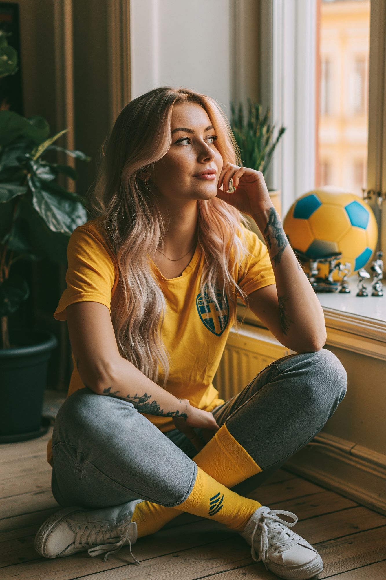 Swedish Football Fan Portrait Print. poster — photography art