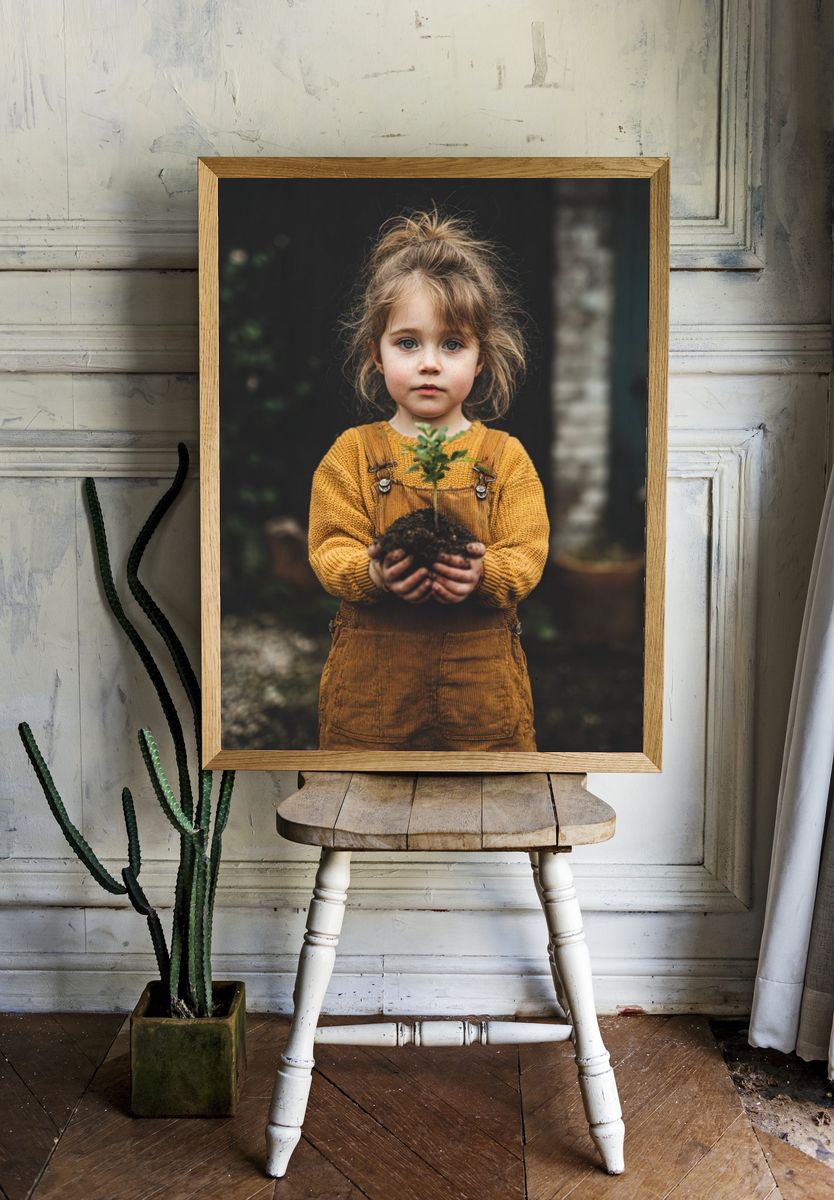 Little Gardener Portrait Poster. — room view 1