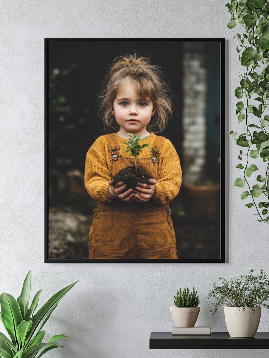 Little Gardener Portrait Poster. — room view 4