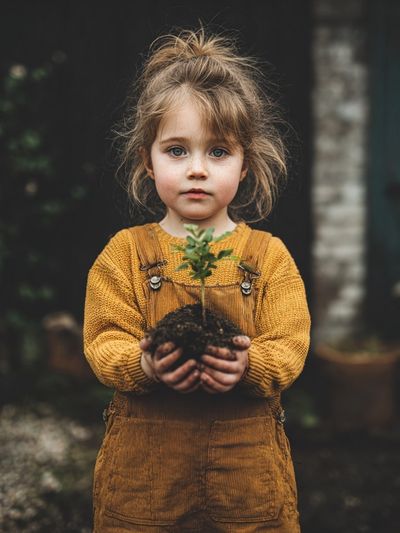 Little Gardener Portrait Poster. poster