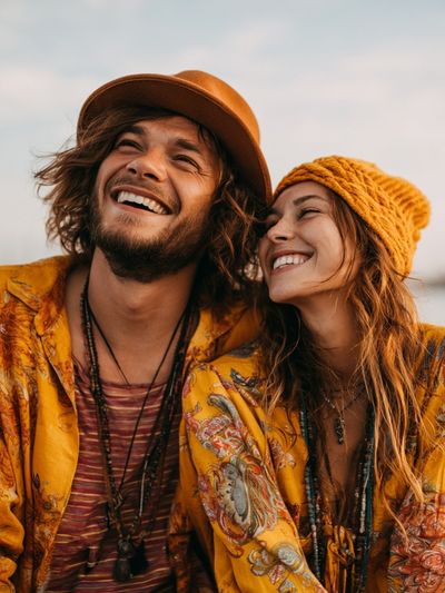 Boho Couple Portrait Photography Poster.