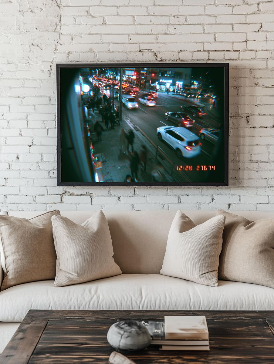 Neon City Street Photography Poster. room preview