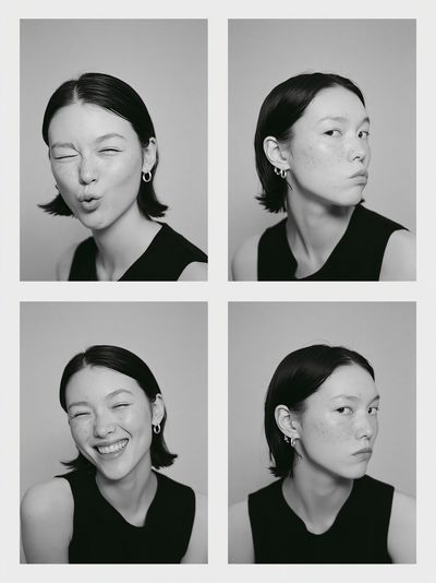 Monochrome Portrait Grid Poster.