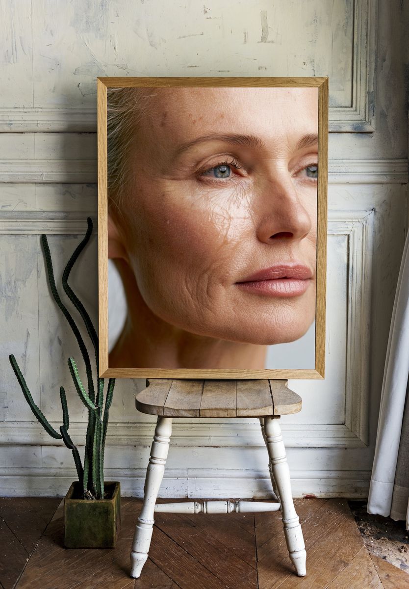 Elegant Woman Portrait Print. room preview