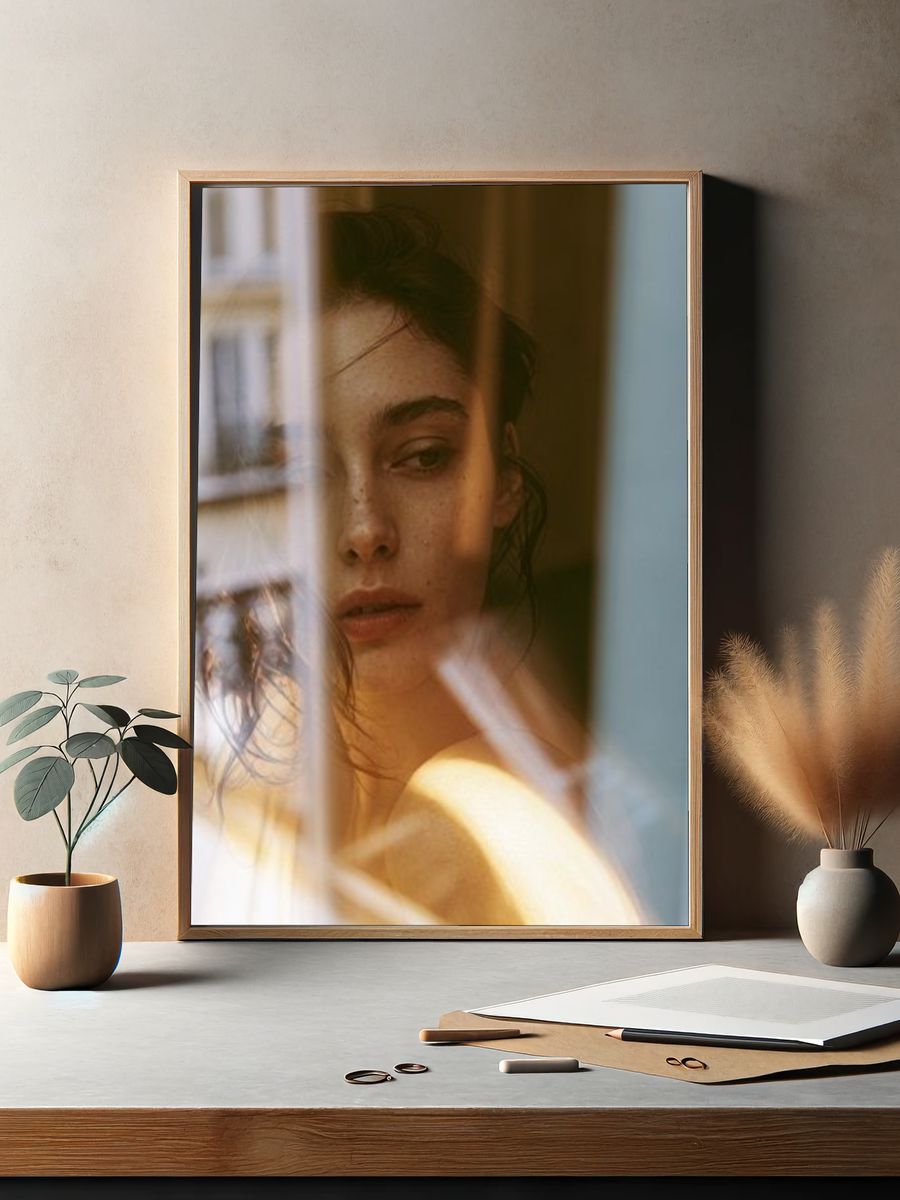 Moody Woman Portrait Photography Poster. — room view 2