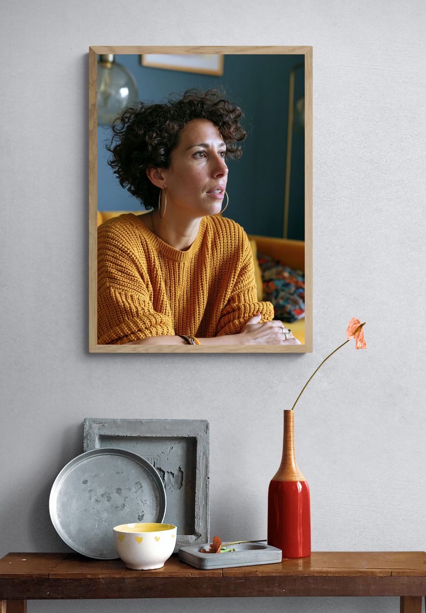Curly Portrait Photography Poster. — room view 3