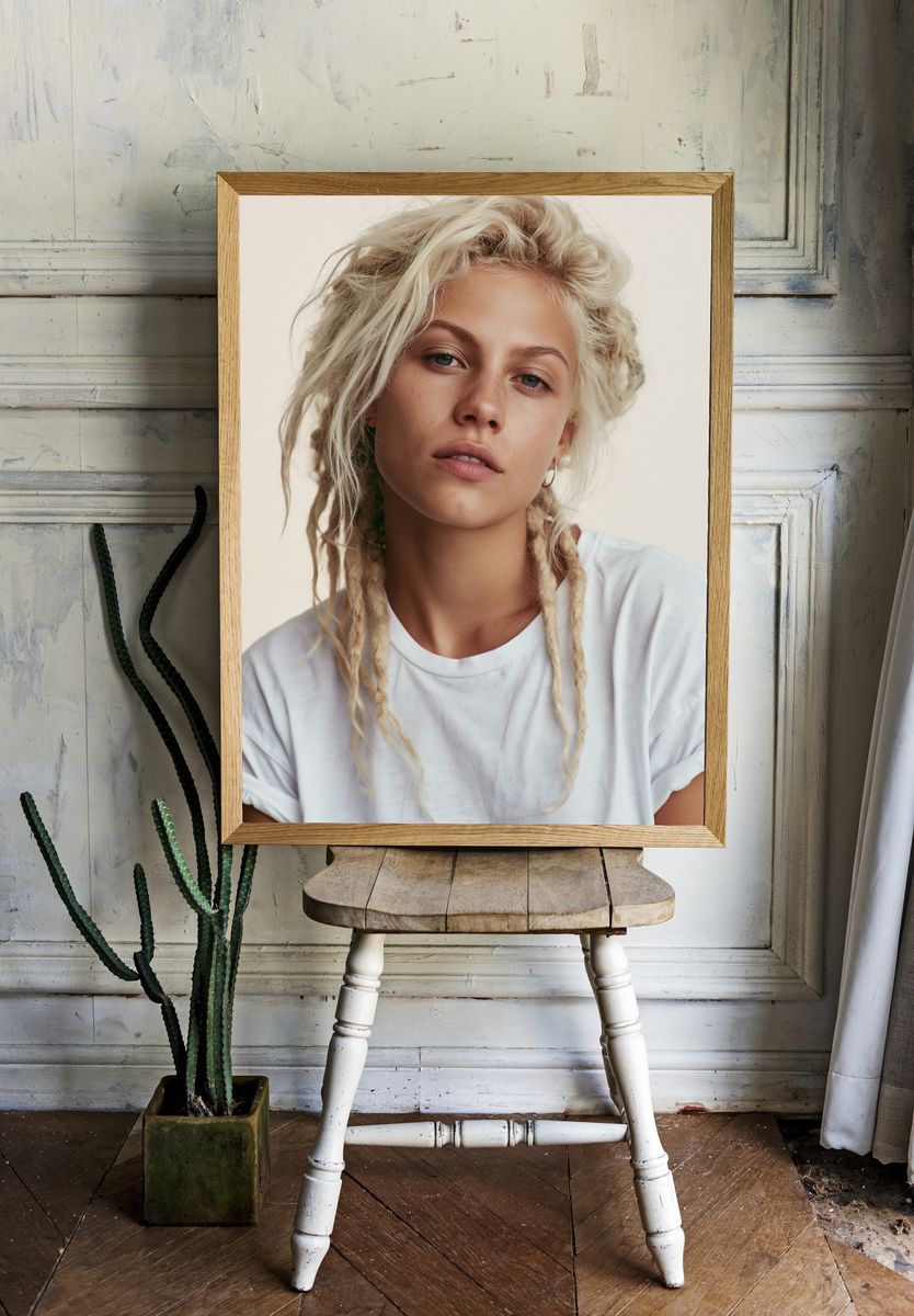 Blonde Portrait Photography Poster. — room view 1