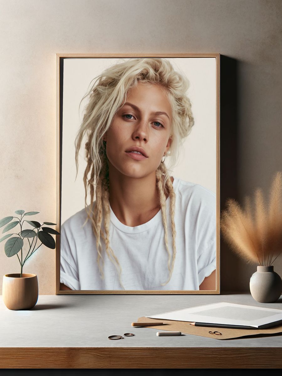 Blonde Portrait Photography Poster. — room view 2