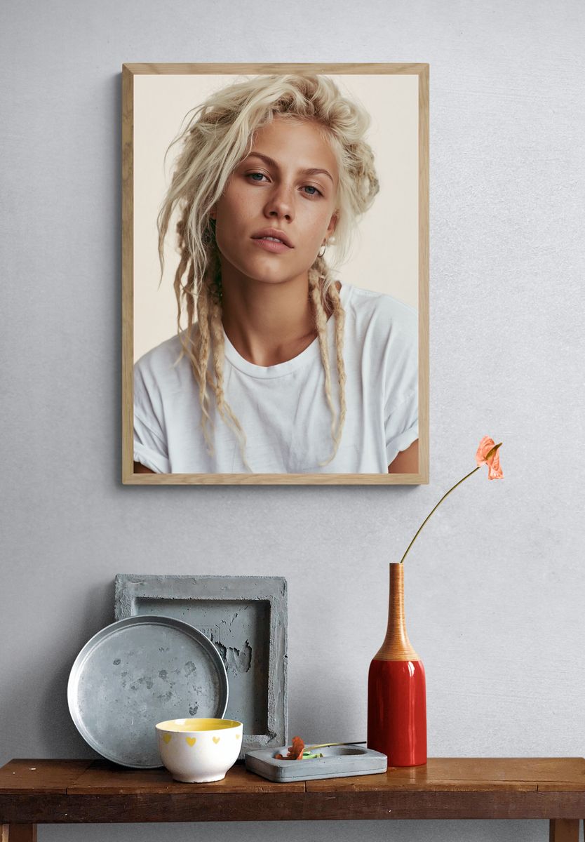 Blonde Portrait Photography Poster. — room view 3
