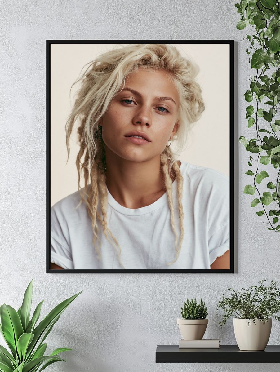 Blonde Portrait Photography Poster. — room view 4