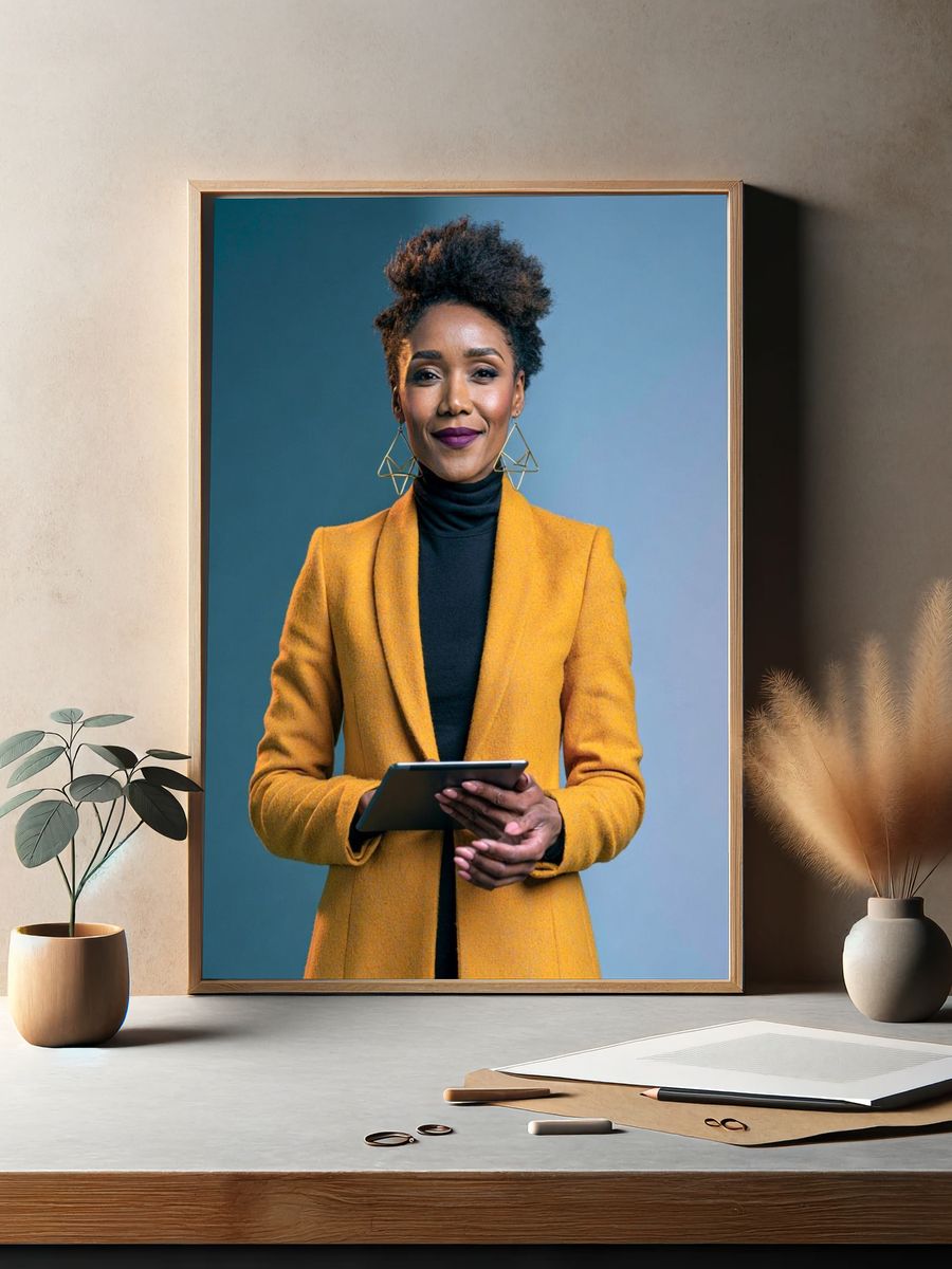 Confident Woman Portrait Print. — room view 2