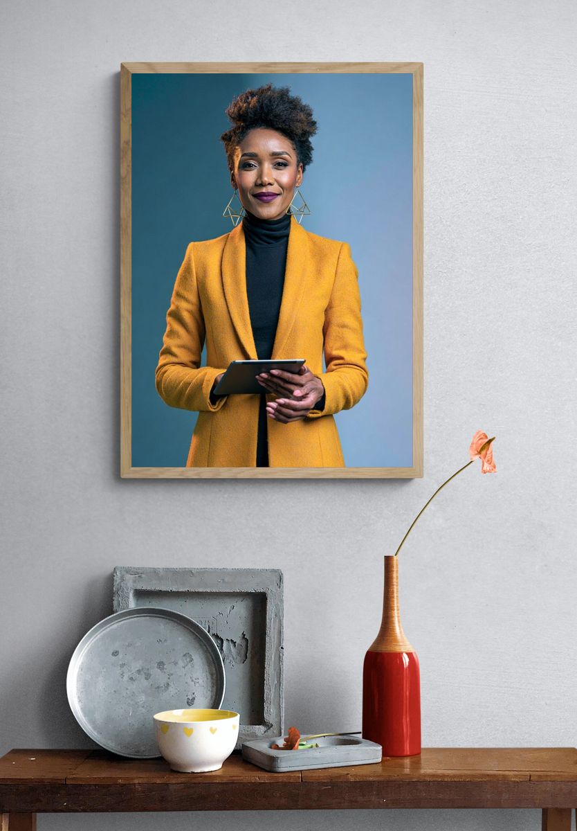 Confident Woman Portrait Print. — room view 3