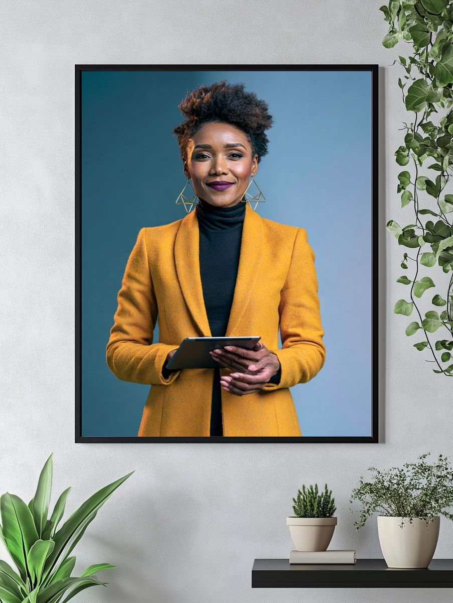 Confident Woman Portrait Print. — room view 4