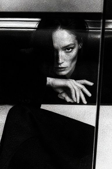 Moody Black and White Portrait Poster. poster — photography art