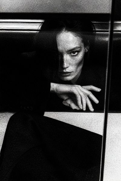 Moody Black and White Portrait Poster.