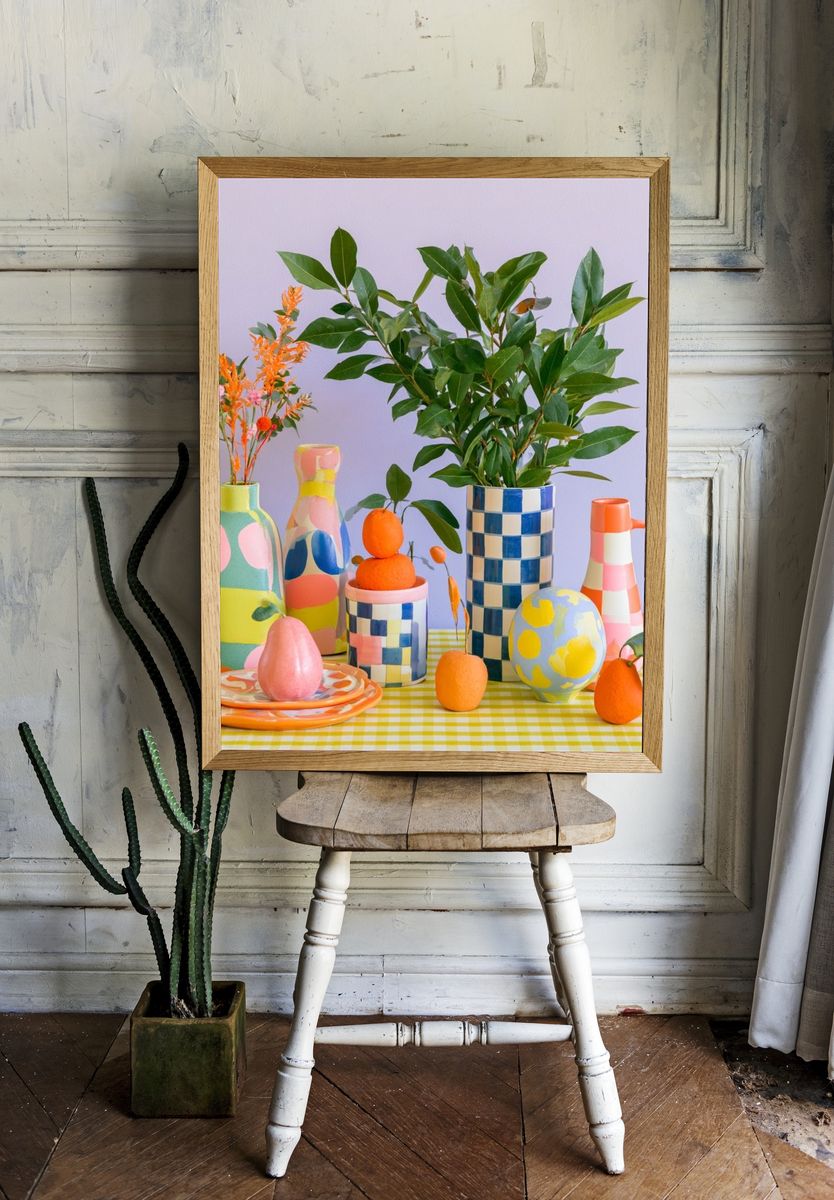 Colorful Still Life Photography Poster. — room view 1