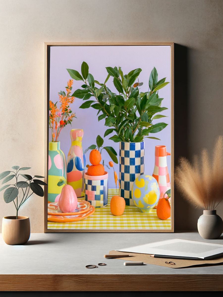 Colorful Still Life Photography Poster. — room view 2