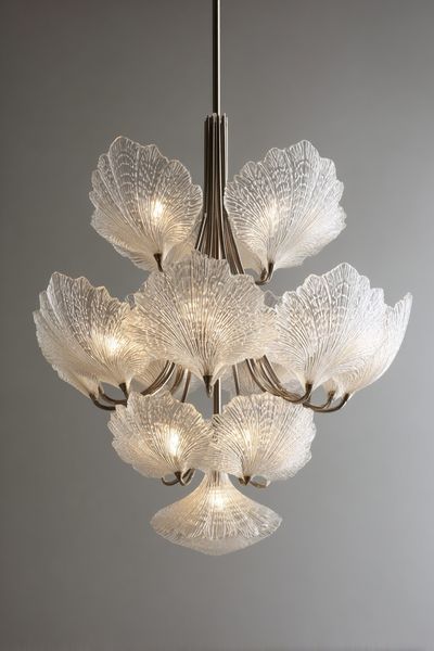 Glass Petal Chandelier Photography Poster.