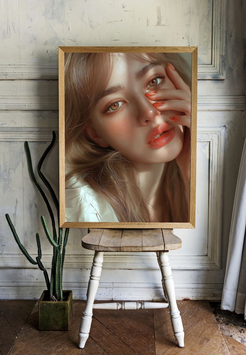 Soft Glam Portrait Print. — room view 1