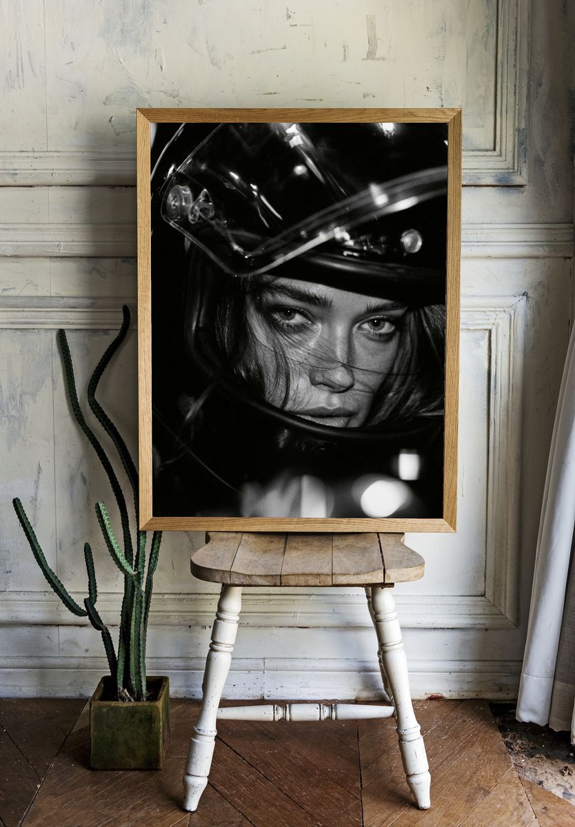 Helmet Portrait Photography Poster. room preview