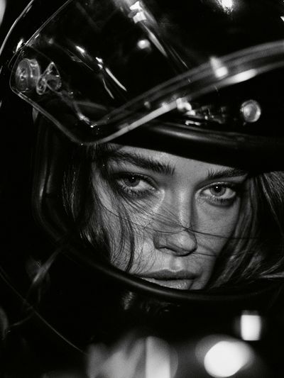 Helmet Portrait Photography Poster.
