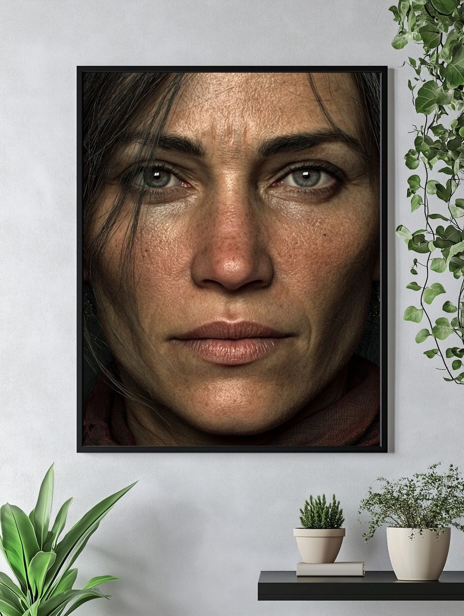 Intense Female Portrait Photography Poster. — room view 4