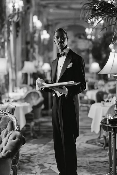 Elegant Waiter Portrait Photography Poster. poster