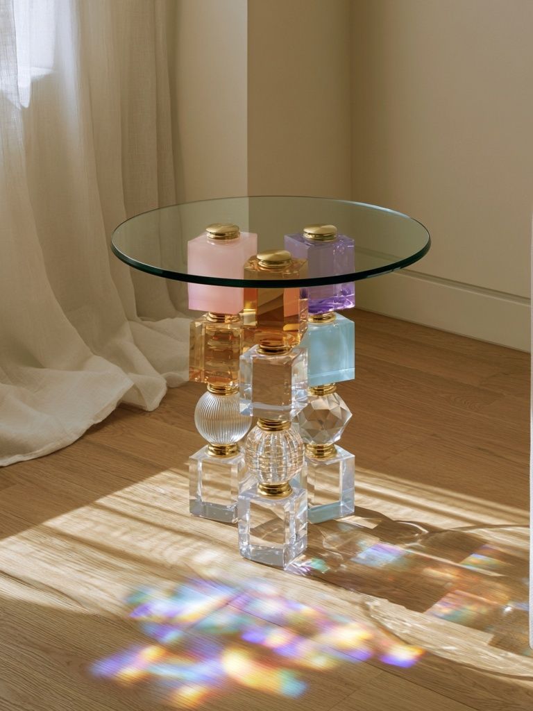 Crystal Side Table Photography Poster. poster — photography art