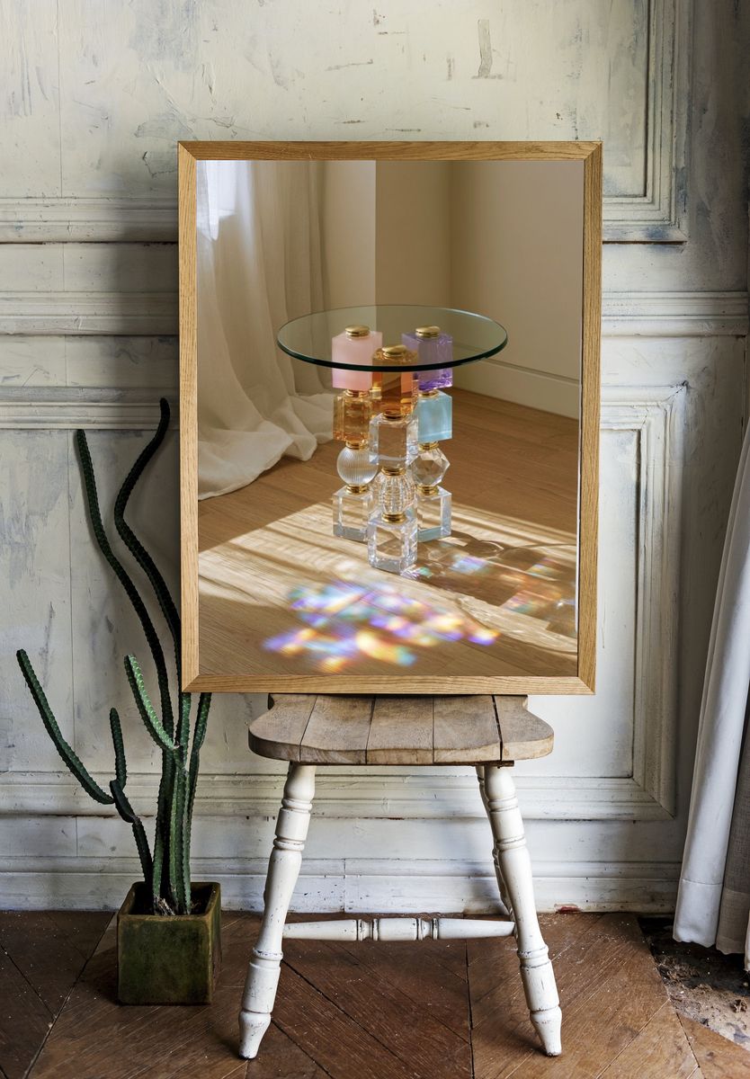 Crystal Side Table Photography Poster. room preview