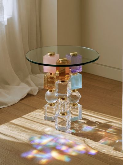 Crystal Side Table Photography Poster.