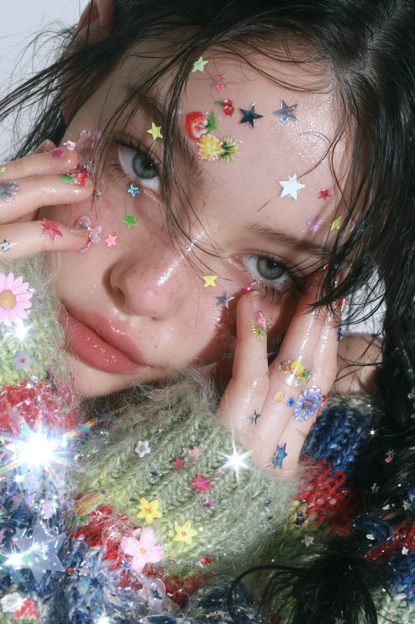 Starry Face Portrait Print. poster — photography art