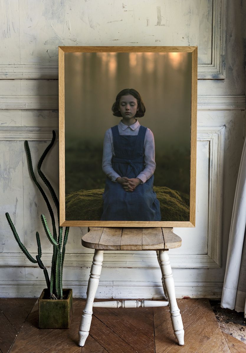Forest Girl Portrait Print. — room view 1