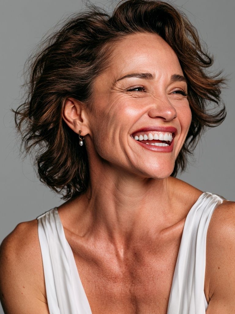 Smiling Woman Portrait Photography Poster. poster — photography art