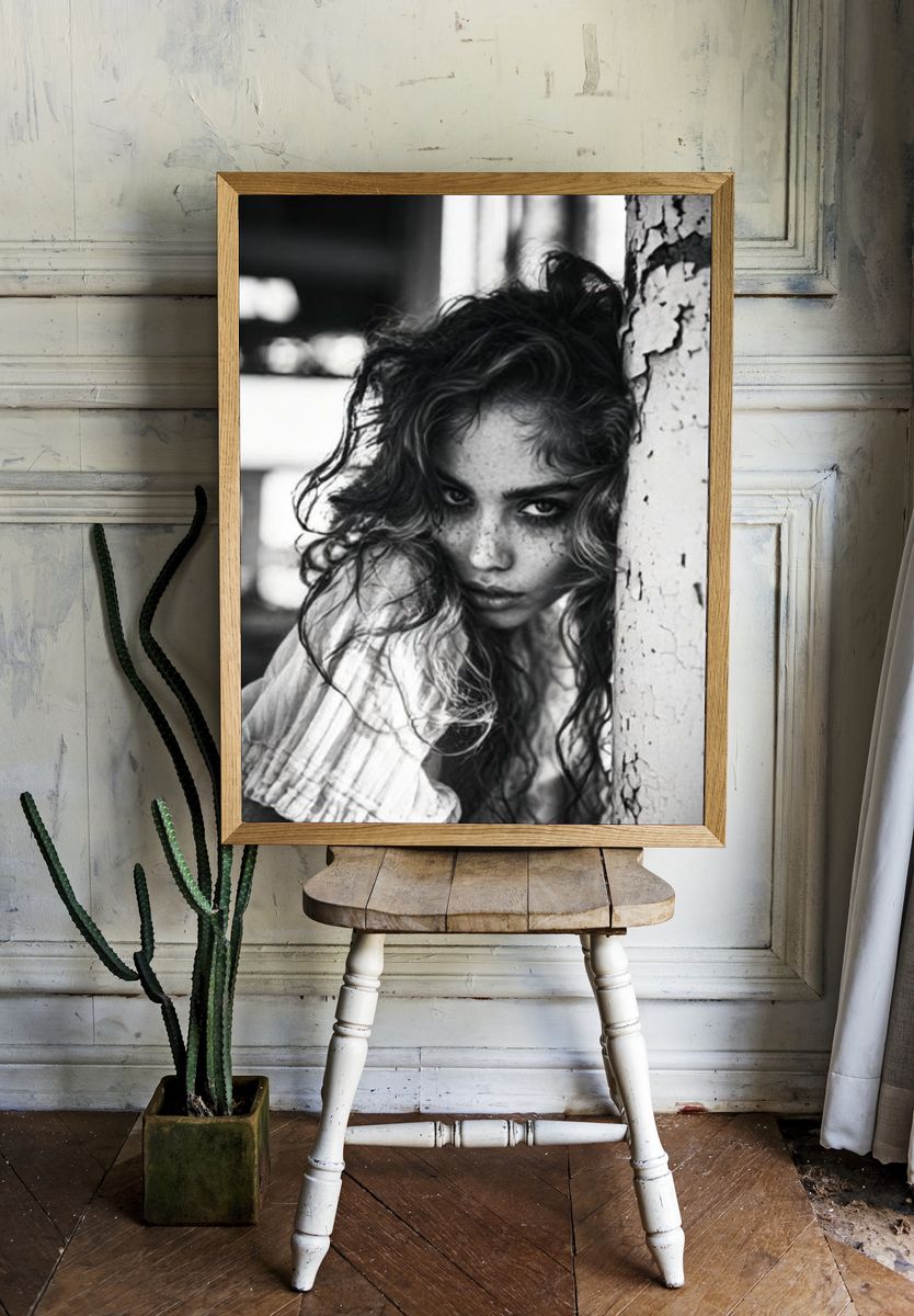 Moody Portrait Photography Poster. — room view 1