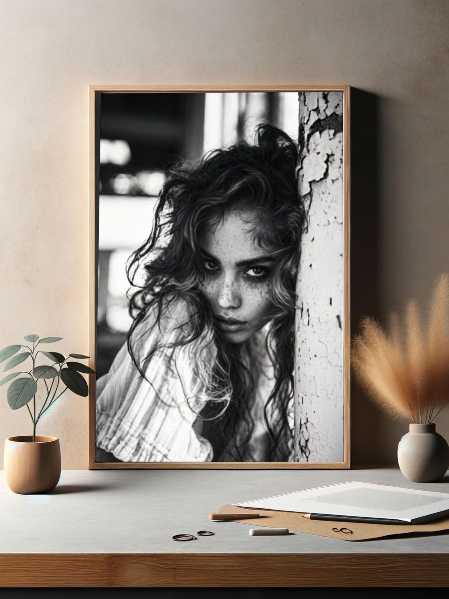 Moody Portrait Photography Poster. — room view 2