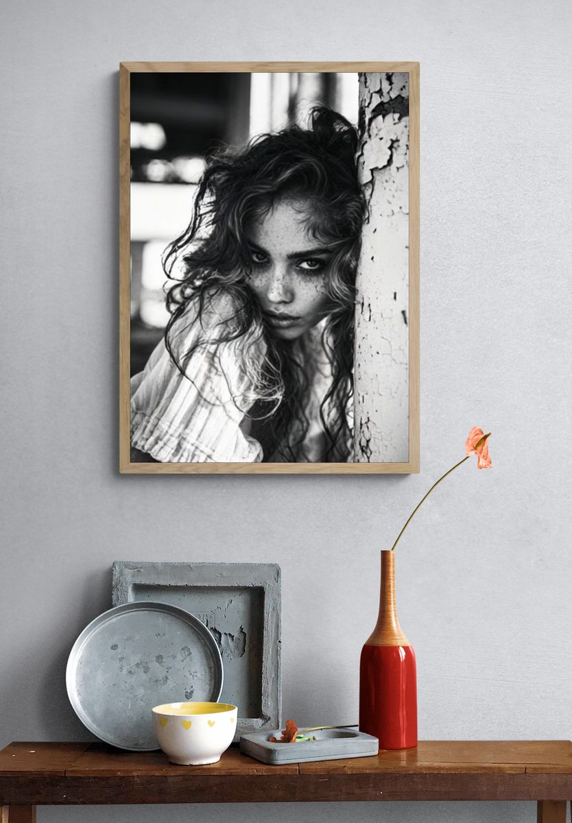 Moody Portrait Photography Poster. — room view 3