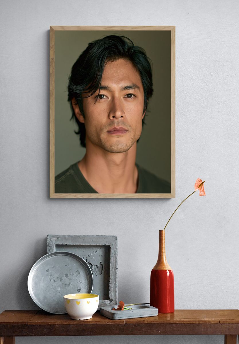 Moody Male Portrait Photography Poster. — room view 3