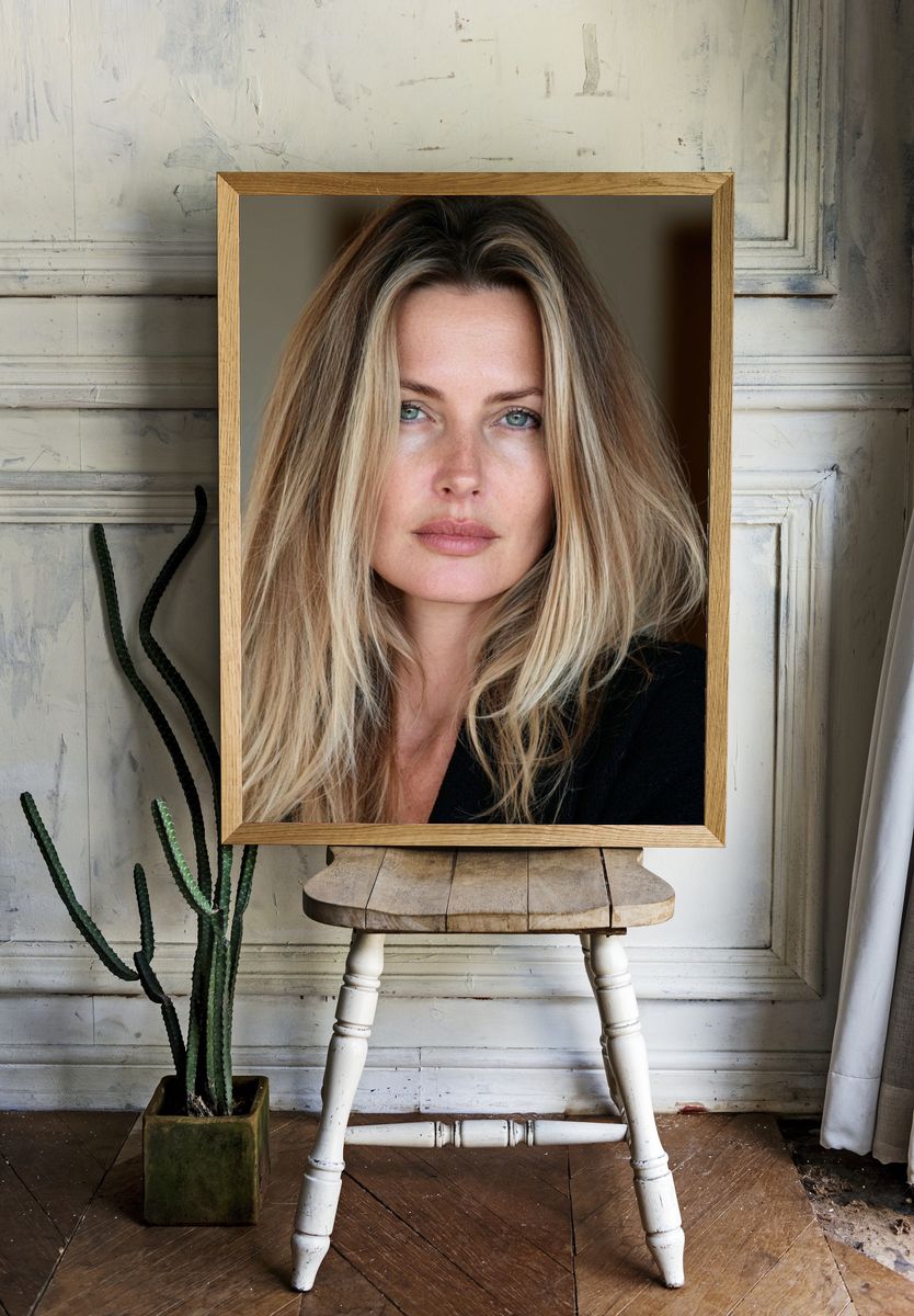 Blonde Portrait Photography Poster. — room view 1