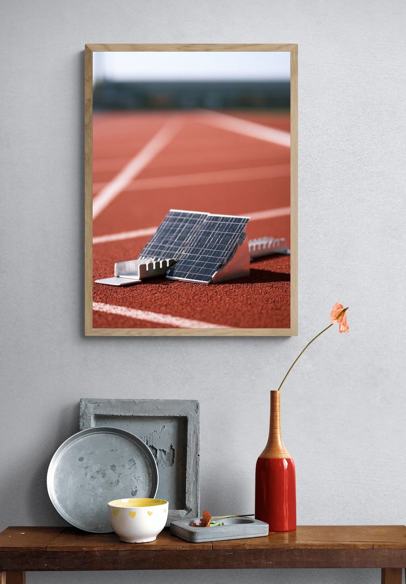 Solar Track Start Line Photography Poster. — room view 3