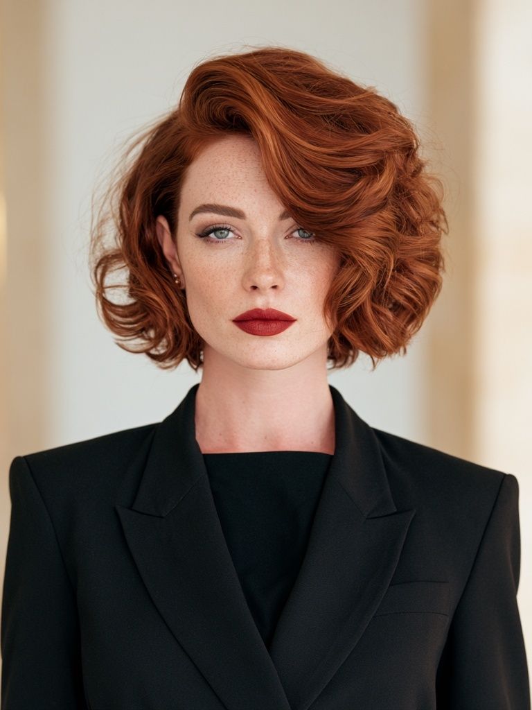 Red-Haired Portrait Photography Poster. poster detail