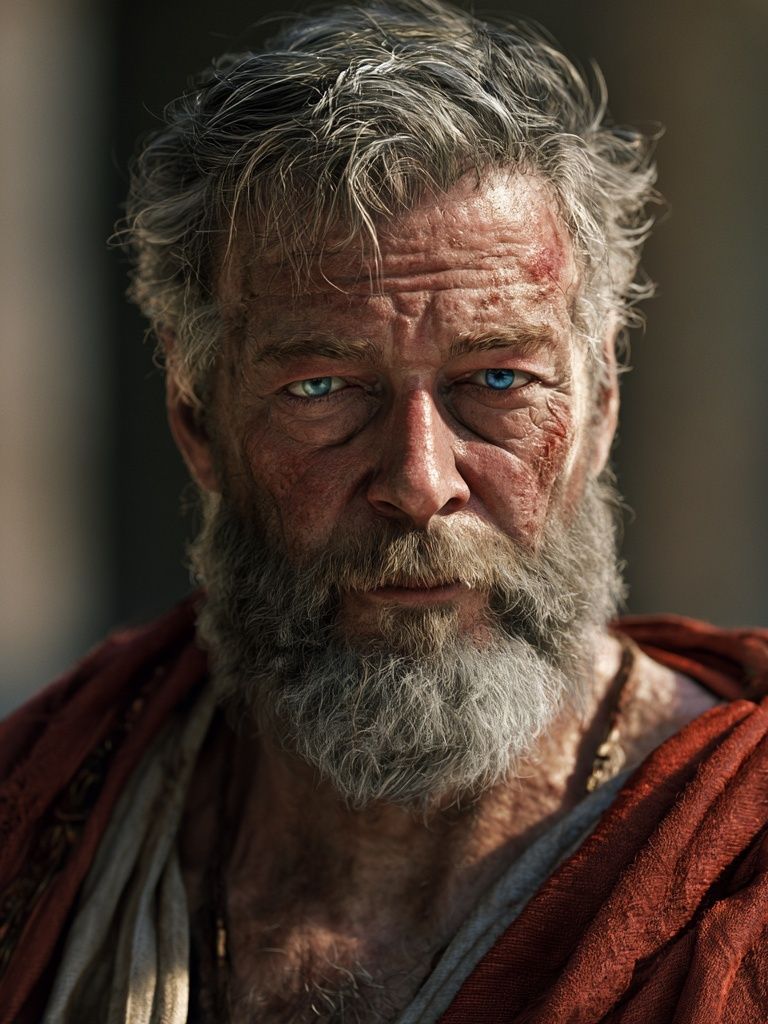 Stoic Bearded Man Portrait Print. poster — photography art