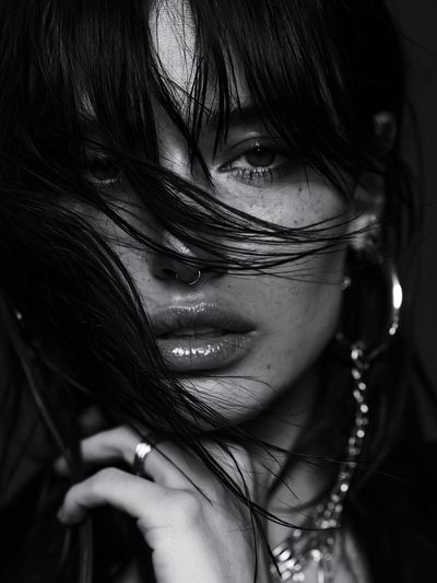 Moody Black and White Portrait Print.