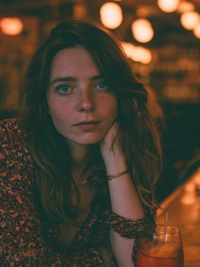 Moody Bar Portrait Photography Poster. poster