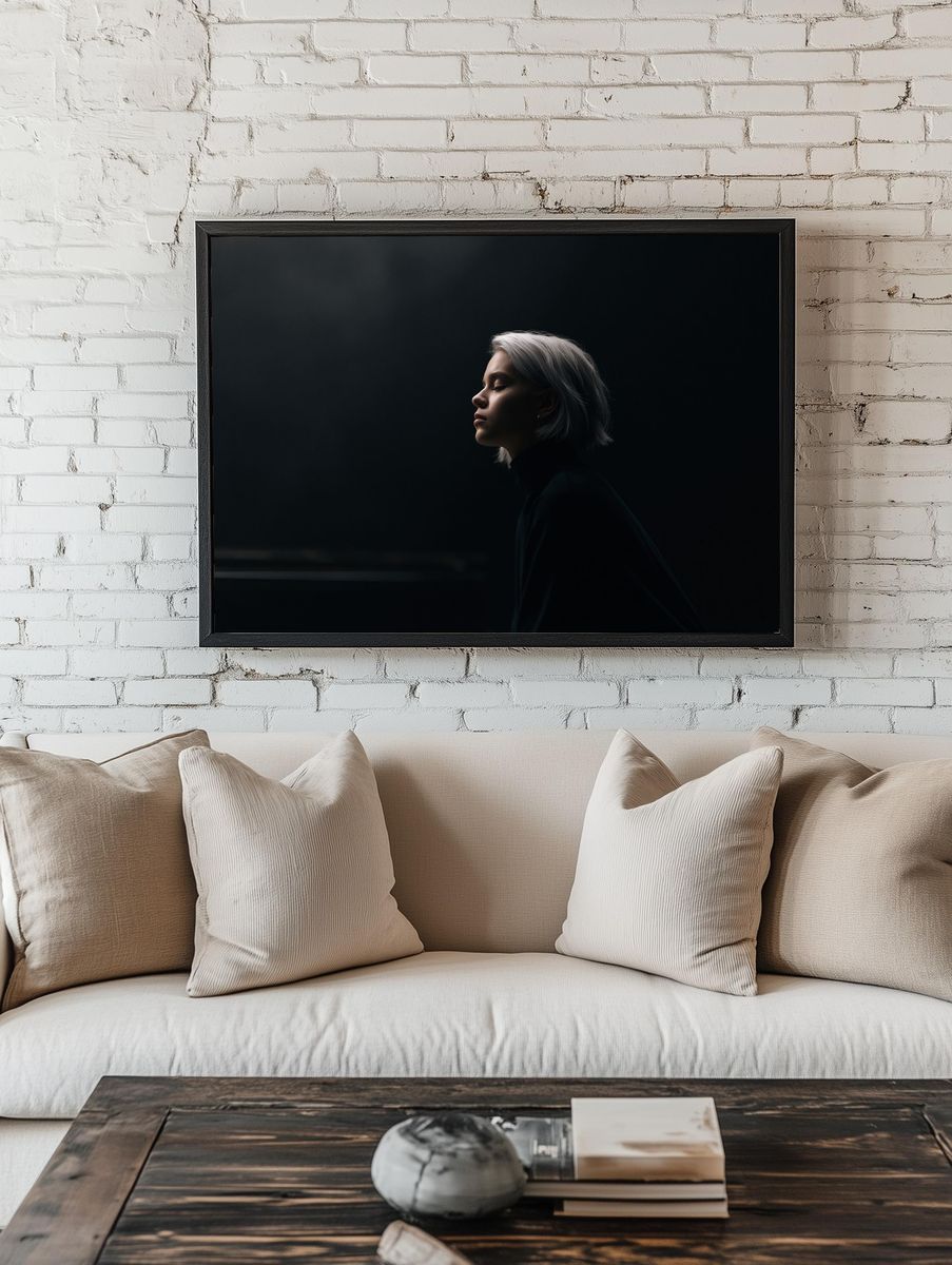Moody Portrait Photography Poster. room preview