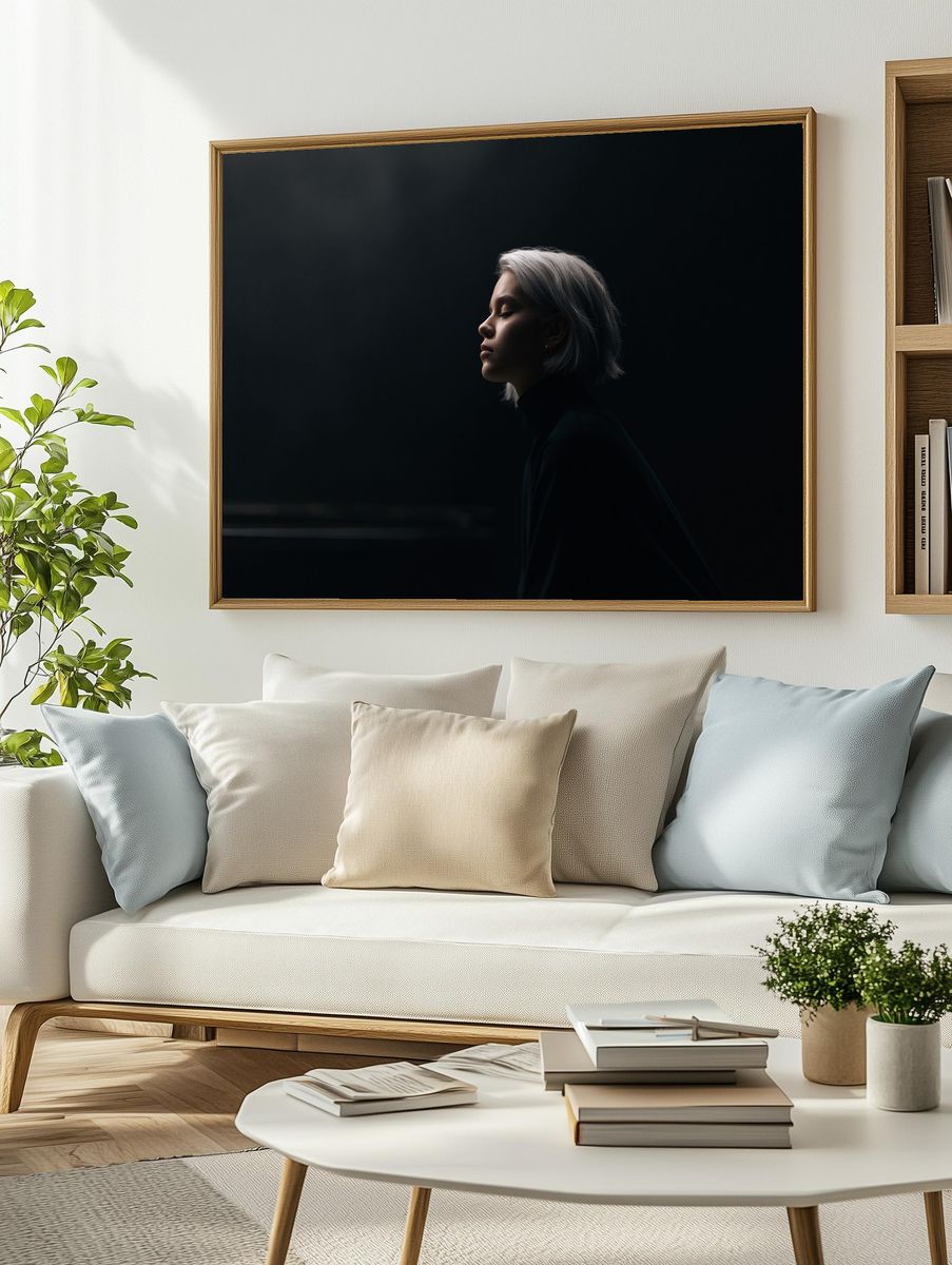 Moody Portrait Photography Poster. — room view 2