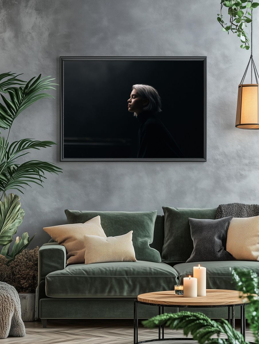 Moody Portrait Photography Poster. — room view 4