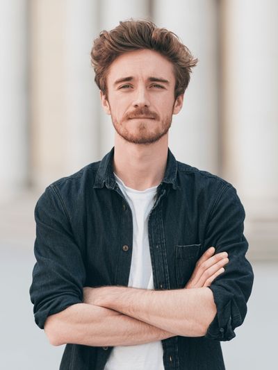 Confident Man Portrait Poster. poster