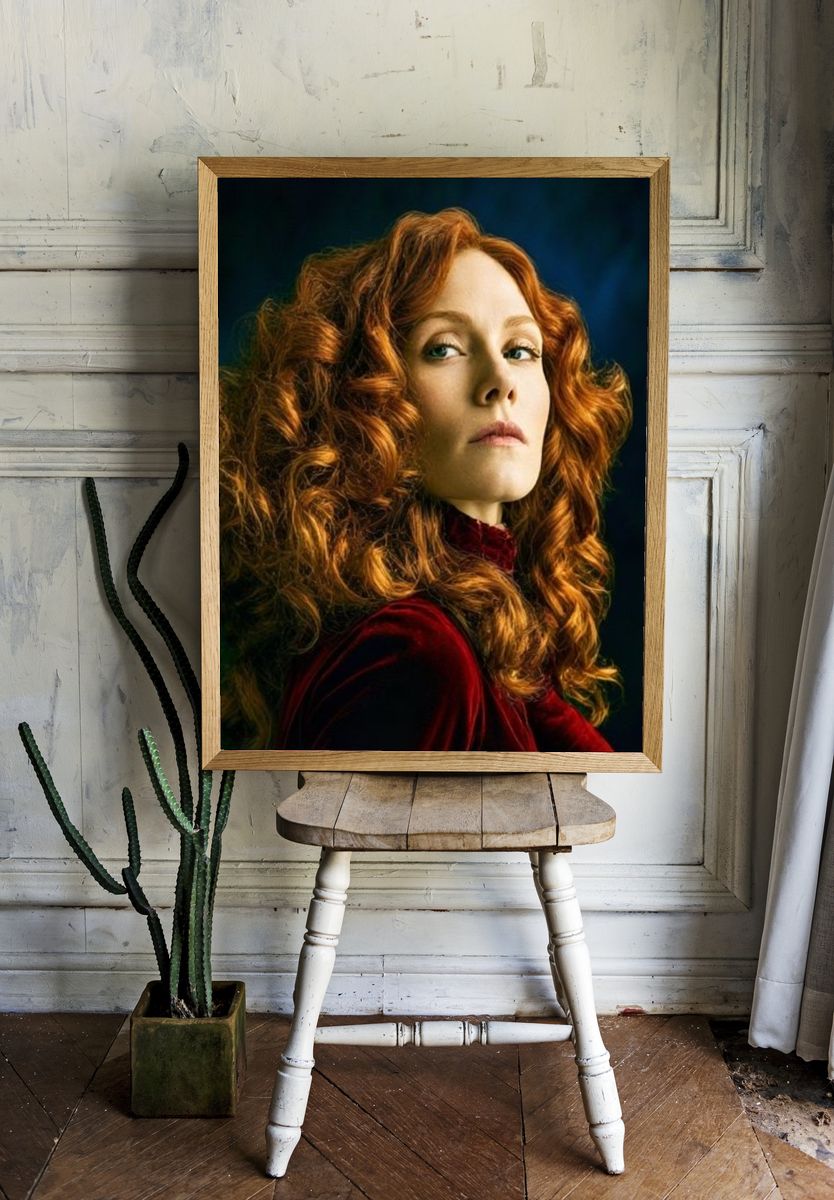 Red-Haired Portrait Photography Poster. room preview