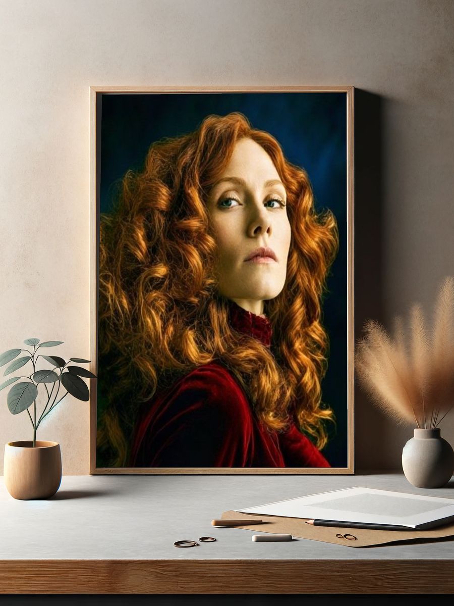 Red-Haired Portrait Photography Poster. — room view 2