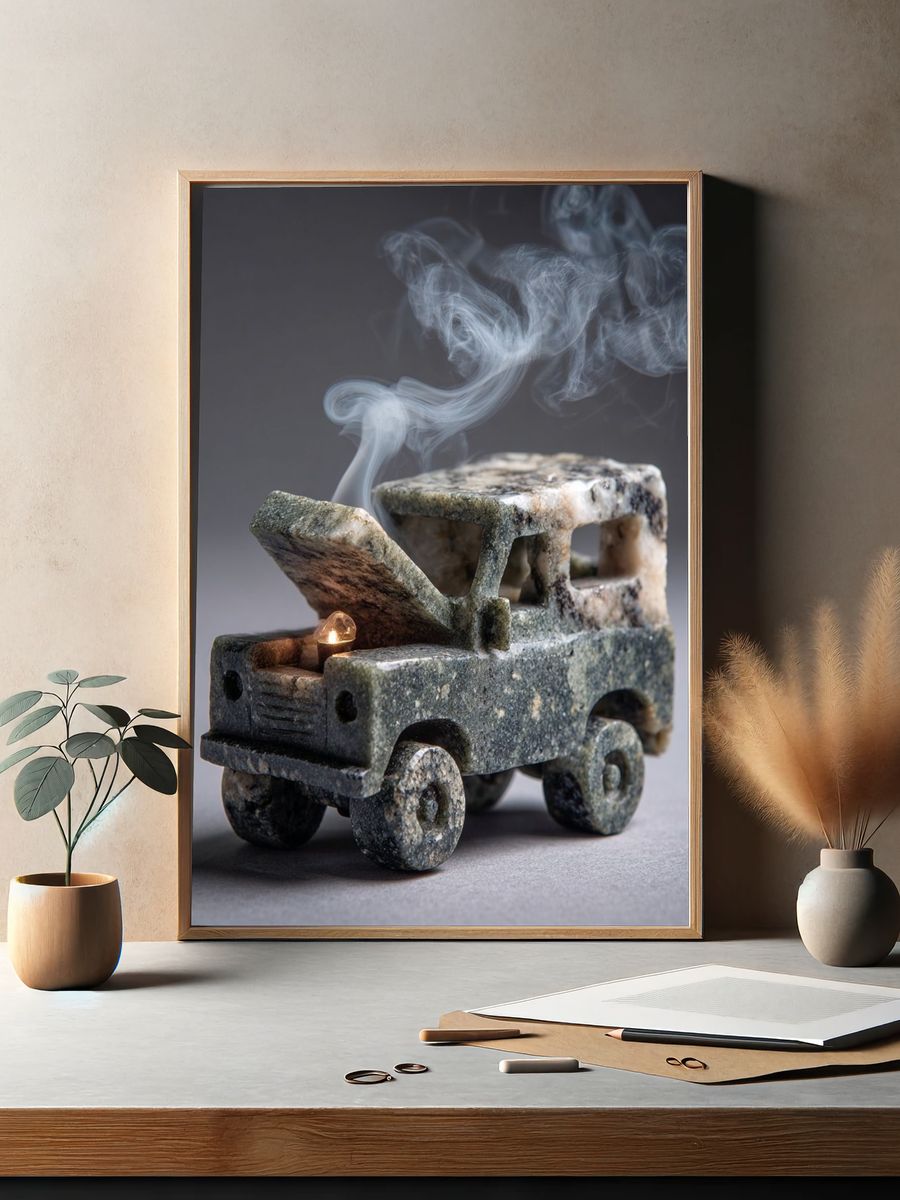 Stone Truck Still Life Poster. — room view 2